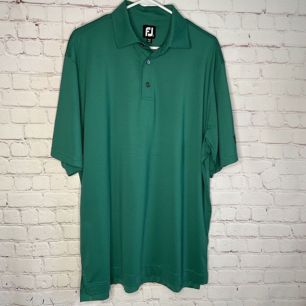 FootJoy FJ Green Hand Logo Short Sleeve Golf Polo Shirt Men L China